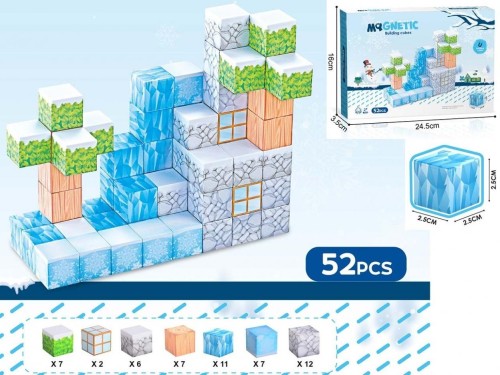Klocki magnetyczne kostki 3D 52el, Madej