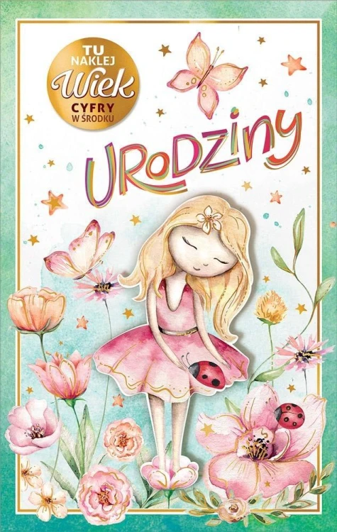 Kartka okolicznościowa Urodziny (wymienne cyfry)