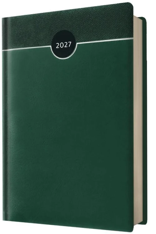 Kalendarz 2027 A5 dzienny Biznes Planer Zielony