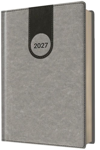 Kalendarz 2027 A5 dzienny szary VIP