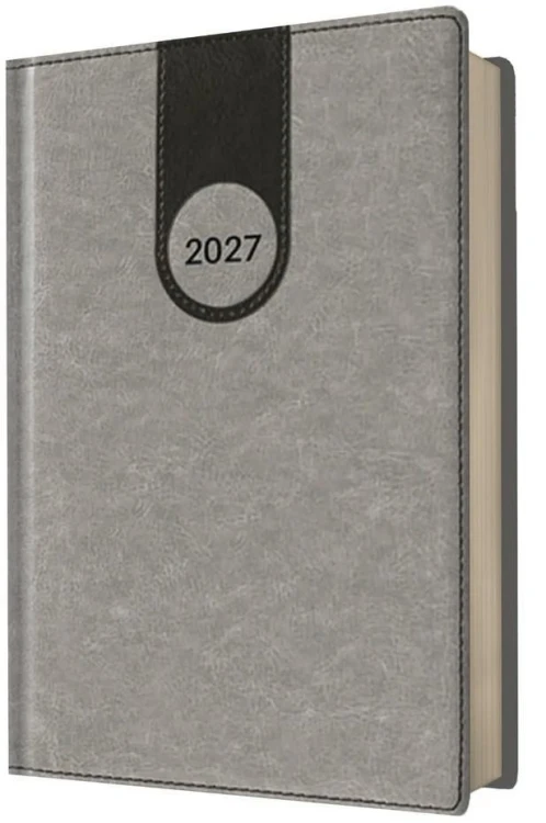 Kalendarz 2027 A5 dzienny szary VIP