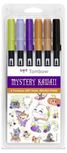 Flamastry dwustronne Mistery 6szt, Tombow