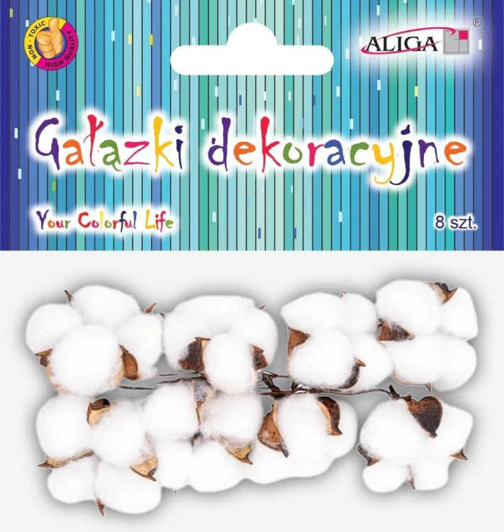 Bawełna na drucikach 8szt, Aliga