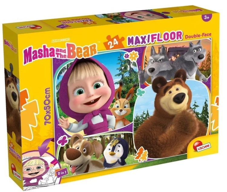 Puzzle Maxifloor 24 Masza i Niedźwiedź, Lisciani