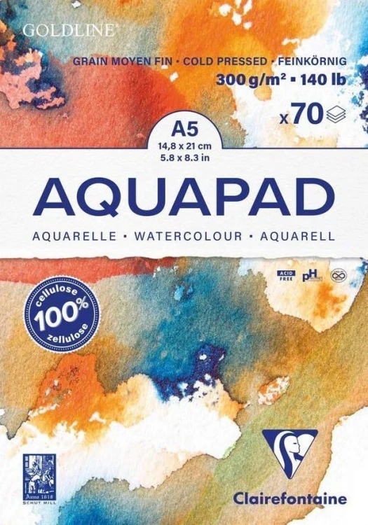 Blok A5 akwarelowy aquapad 300g 70ark