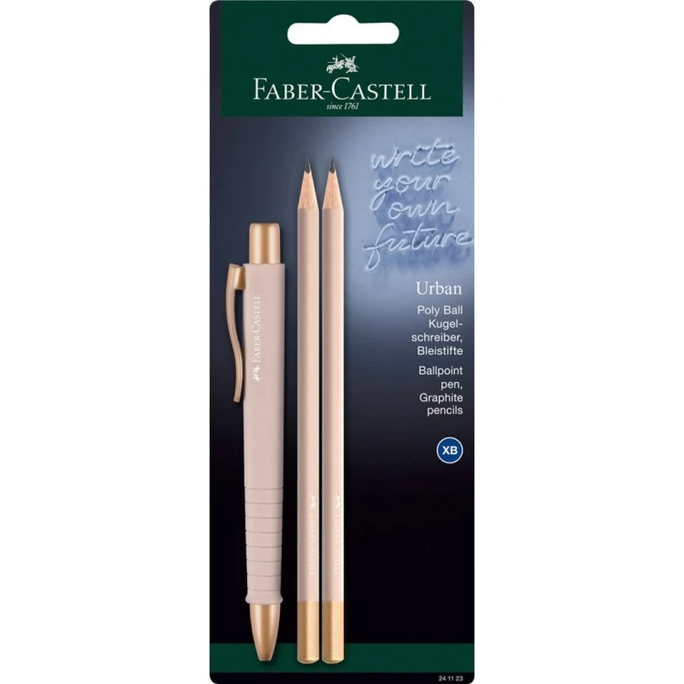 Długopis Poly Ball rose +2 ołówki FABER CASTELL