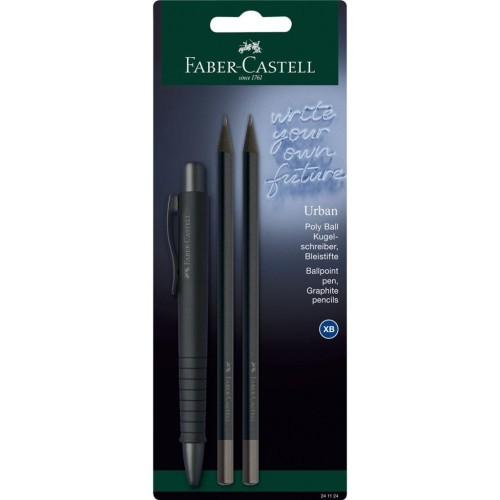 Długopis Poly Ball black +2 ołówki FABER CASTELL