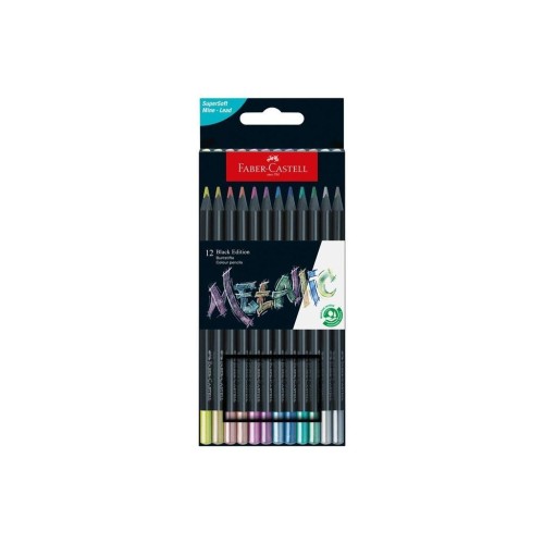 Kredki trójkątne Black Edition 12kol FABER CASTELL