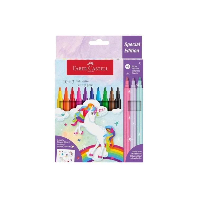 Flamastry Unicorn 10+3kol FABER CASTELL