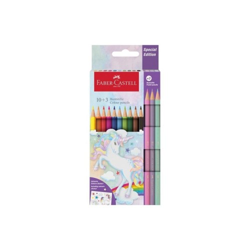 Kredki 6-kątne Unicorn 10+3 kol FABER CASTELL