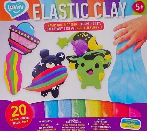 Zestaw lekkiej ciastoliny piankolina 20szt, Lovin