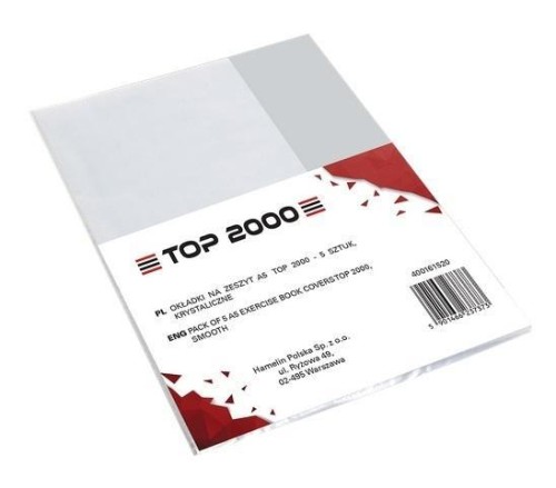 Okładka na zeszyt A5 PP krytaliczna (5szt) TOP2000