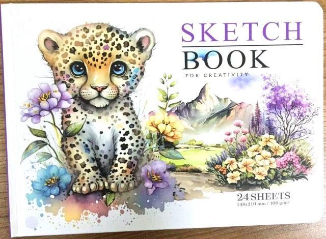 Szkicownik N9576 A5 24 kartki gładki Gepard, Fresh