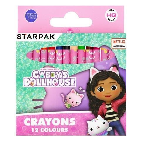 Kredki woskowe 12 kolorów Koci Domek Gabi, STARPAK