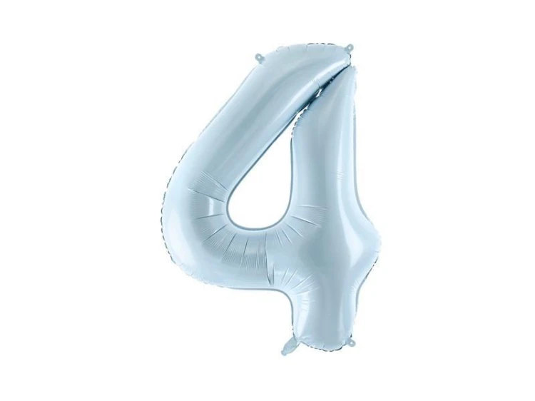 Balon foliowy cyfra 4 72cm jasny niebieski