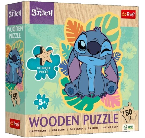 Puzzle drewniane 50 Wesoły Stitch TREFL, Trefl