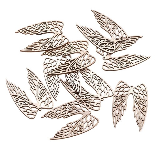 Drewniane skrzydła 6cm 9szt, Dalprint dpCraft