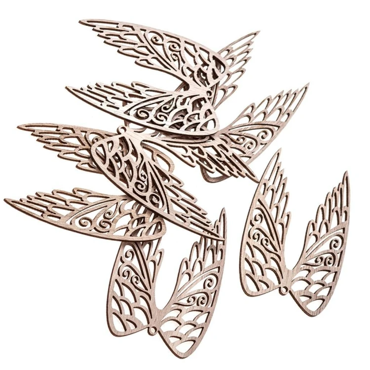 Drewniane skrzydła 9cm 6szt, Dalprint dpCraft
