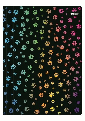 Teczka z gumką A4 Miaow czarna HAPPY COLOR
