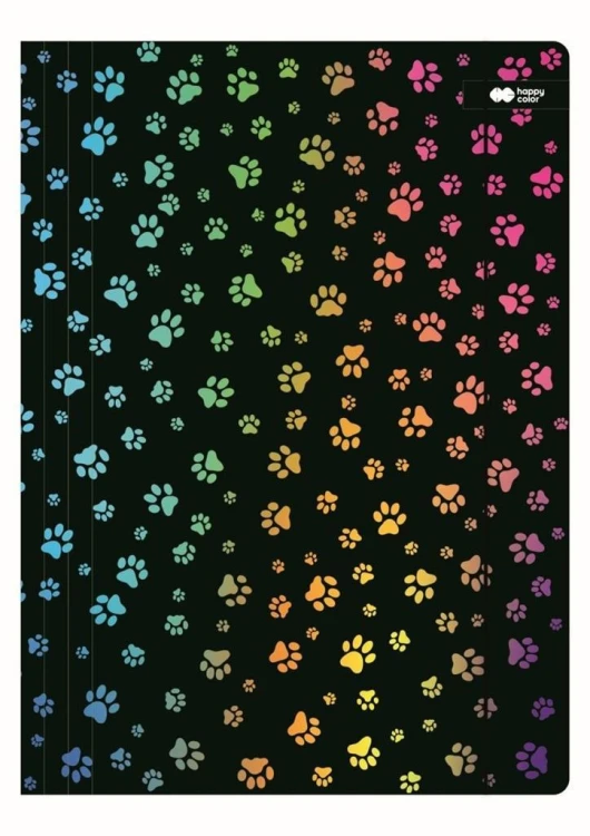 Teczka z gumką A4 Miaow czarna HAPPY COLOR