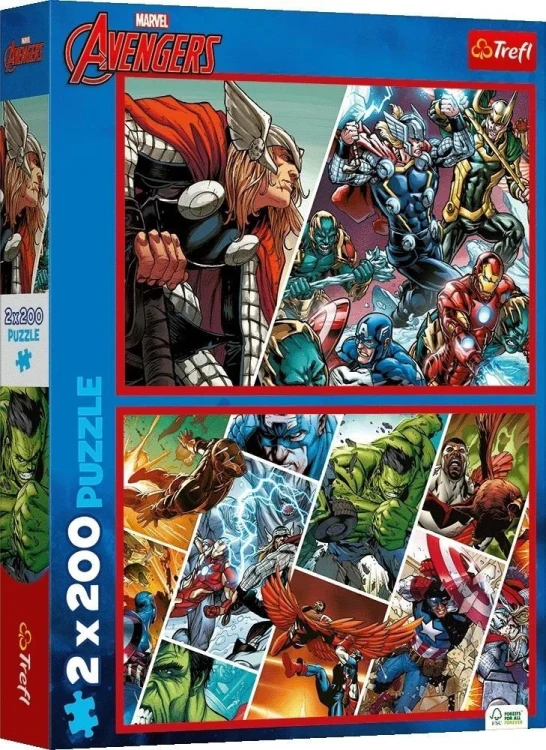 Puzzle 2x200 Obrońcy świata TREFL, Trefl