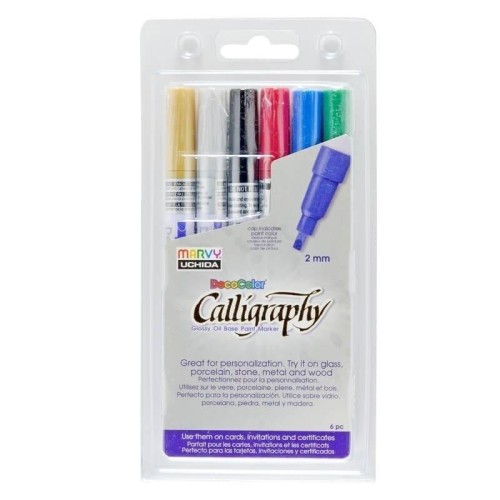 Pisaki do kaligrafii 6szt, Marvy