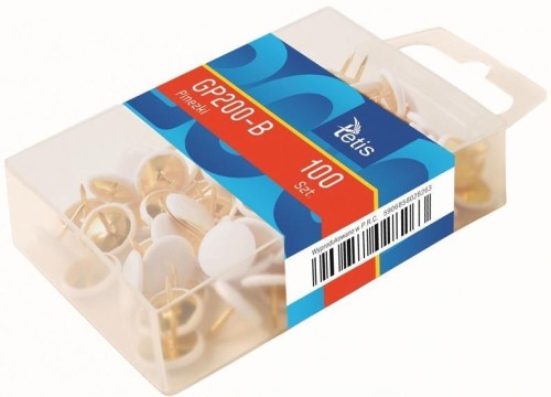 Pinezki białe 100szt. GP200-B, Tetis