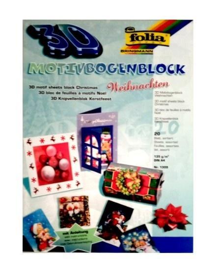 Blok techniczny 3D 20 arkuszy Święta