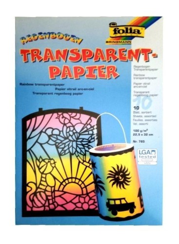 Papier transparent 100g tęczowy 10 arkuszy