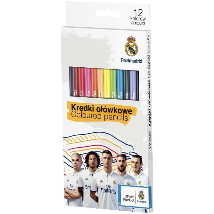 Kredki ołówkowe trójkątne Real Madrid 12kol ASTRA