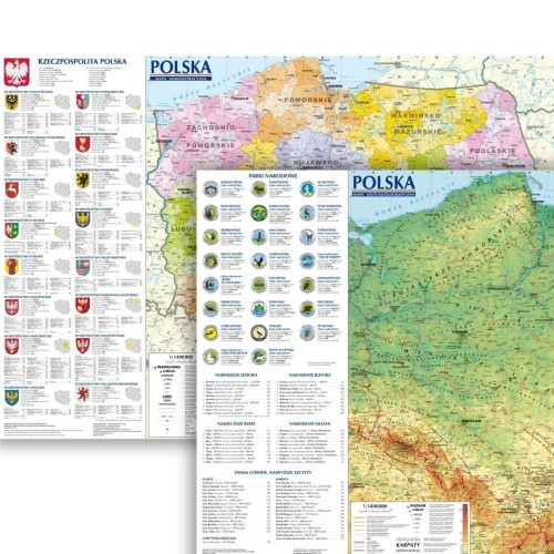 Polska mapa ogólnogeo. i admi. 1:1400000 listwa B2