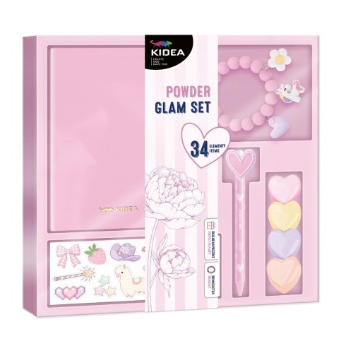 Glam Set pudrowy róż 34el KIDEA, DERFORM