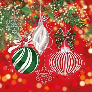 Karnet KW Boże Narodzenie - Christmas Ornaments