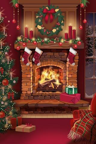 Karnet Boże Narodzenie - Ruby Fireplace