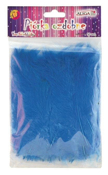 Piórka jasnoniebieskie 10-12cm 50szt, Aliga