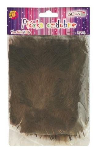 Piórka brązowe 10-12cm 50szt, Aliga