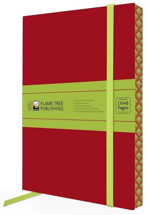 Notatnik A5 linia BR Ruby Red & Sage Green