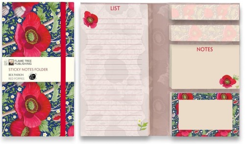 Sticky Notes Czerwone maki Bex Parkin, Flame Tree