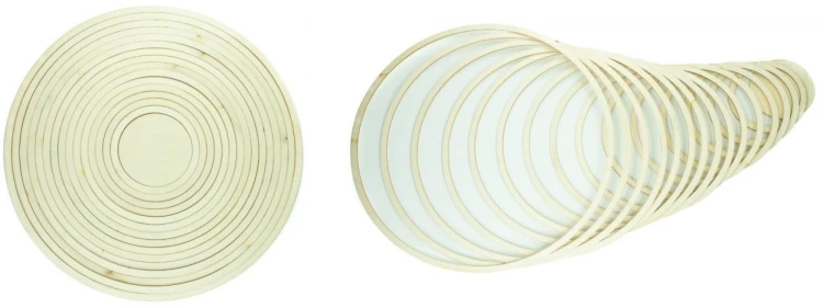 Ringi drewniane 3mmx1cm 16szt, Aliga