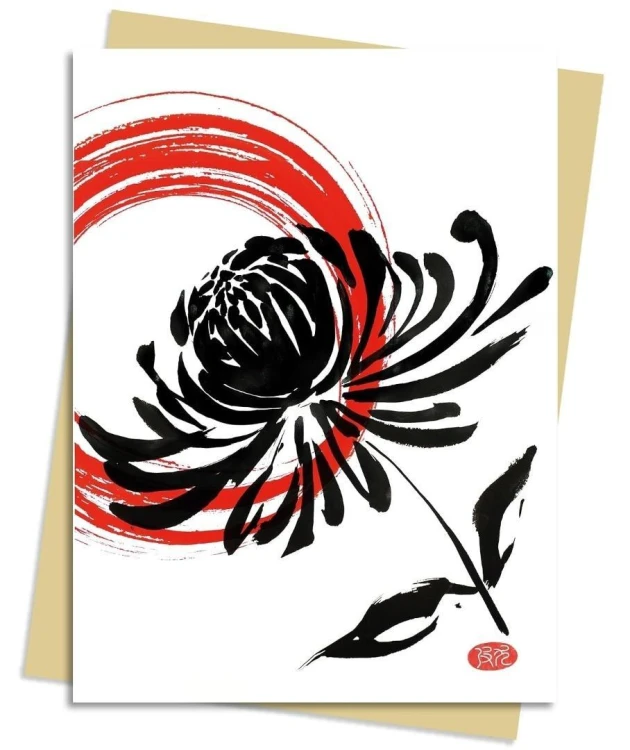 Karnet B6 Chryzantema Sumi Flowers