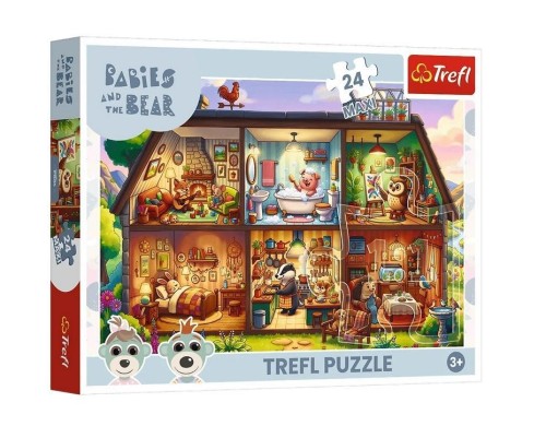 Puzzle 24 Maxi Futrzaste historie TREFL, Trefl