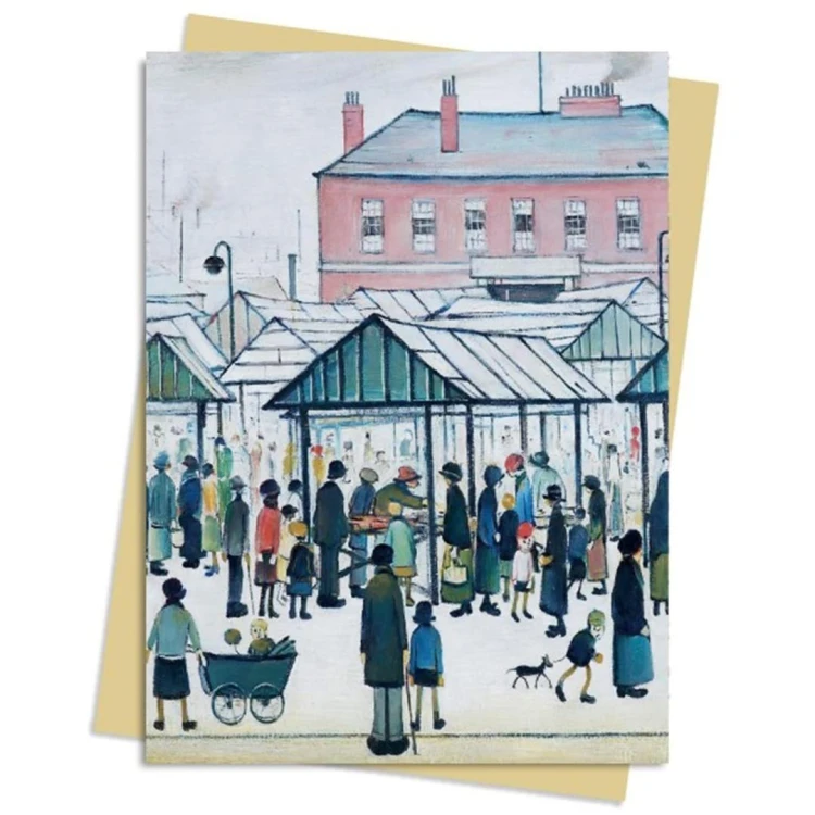 Karnet B6 Scena targowa L.S. Lowry