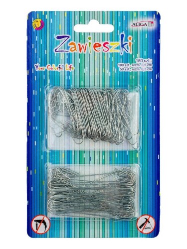 Zawieszki metalowe srebrne w kształcie C 150szt