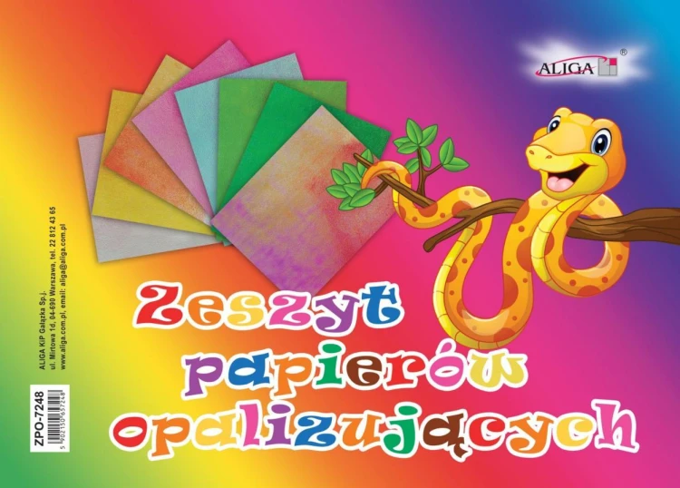 Zeszyt papierów opalizujących B4, Aliga