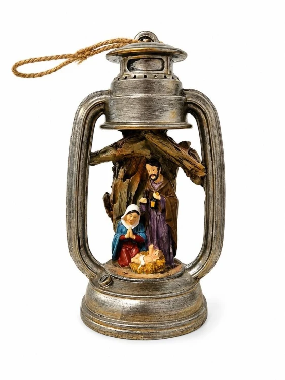 Figurka św. Rodzina w lampionie 14,5cm