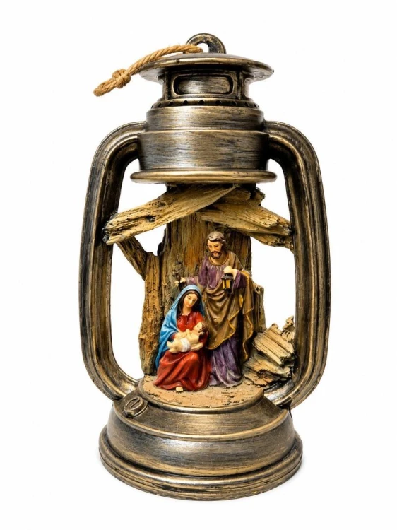 Figurka św. Rodzina w lampionie 22cm