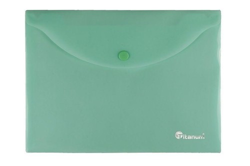 Teczka kopertowa A4 pastelowa zielona, Titanum
