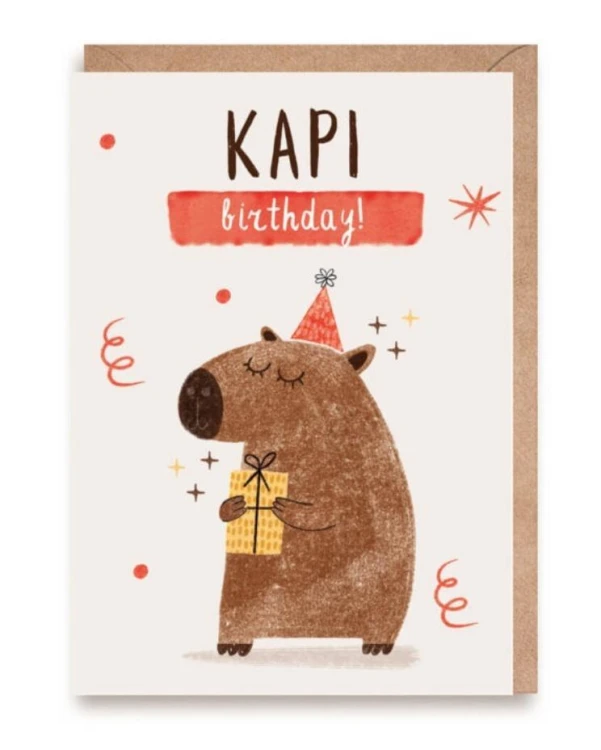 Kartka urodzinowa Kapibara Kapi Birthday K243