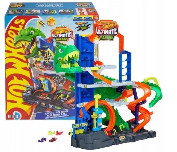 Hot Wheels Mega Garaż T-Rex, Mattel