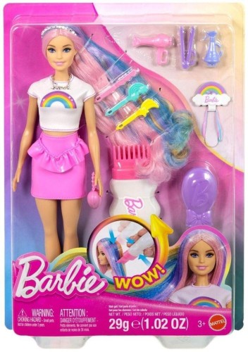 Barbie Rainbow Sparkle Hair + akcesoria, Mattel